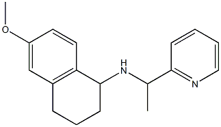 6-methoxy-N-[1-(pyridin-2-yl)ethyl]-1,2,3,4-tetrahydronaphthalen-1-amine Struktur