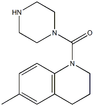 6-methyl-1-(piperazin-1-ylcarbonyl)-1,2,3,4-tetrahydroquinoline Struktur