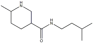 6-methyl-N-(3-methylbutyl)piperidine-3-carboxamide 化学構造式