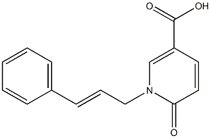 6-oxo-1-(3-phenylprop-2-en-1-yl)-1,6-dihydropyridine-3-carboxylic acid Struktur