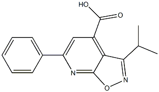 6-phenyl-3-(propan-2-yl)pyrido[3,2-d][1,2]oxazole-4-carboxylic acid 化学構造式