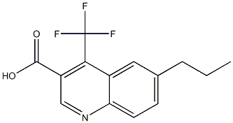 6-propyl-4-(trifluoromethyl)quinoline-3-carboxylic acid 结构式