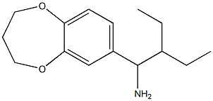 7-(1-amino-2-ethylbutyl)-3,4-dihydro-2H-1,5-benzodioxepine Struktur