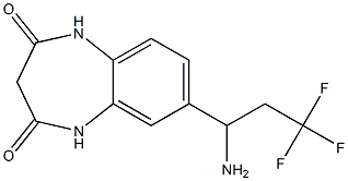 7-(1-amino-3,3,3-trifluoropropyl)-2,3,4,5-tetrahydro-1H-1,5-benzodiazepine-2,4-dione,,结构式