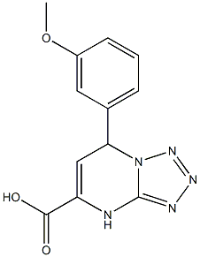 7-(3-methoxyphenyl)-4,7-dihydrotetrazolo[1,5-a]pyrimidine-5-carboxylic acid Struktur