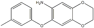 7-(3-methylphenoxy)-2,3-dihydro-1,4-benzodioxin-6-amine,,结构式