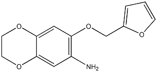 7-(furan-2-ylmethoxy)-2,3-dihydro-1,4-benzodioxin-6-amine Struktur