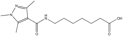 7-[(1,3,5-trimethyl-1H-pyrazol-4-yl)formamido]heptanoic acid Structure