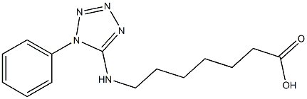 7-[(1-phenyl-1H-tetrazol-5-yl)amino]heptanoic acid Struktur