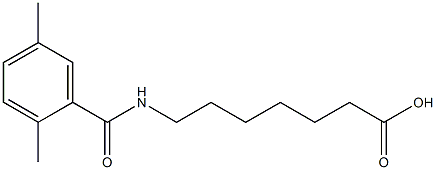 7-[(2,5-dimethylbenzoyl)amino]heptanoic acid 化学構造式