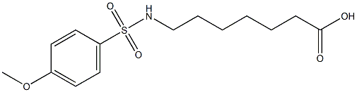 7-[(4-methoxybenzene)sulfonamido]heptanoic acid Struktur