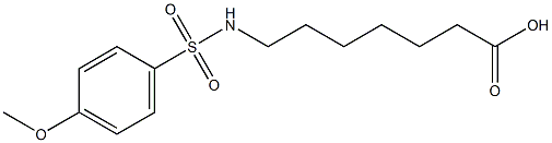 7-[(4-methoxybenzene)sulfonamido]heptanoic acid 化学構造式