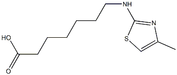 7-[(4-methyl-1,3-thiazol-2-yl)amino]heptanoic acid Struktur