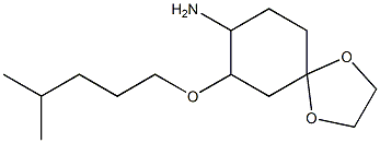 7-[(4-methylpentyl)oxy]-1,4-dioxaspiro[4.5]decan-8-amine Struktur