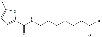 7-[(5-methylfuran-2-yl)formamido]heptanoic acid Struktur