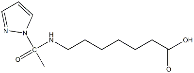 7-[1-(1H-pyrazol-1-yl)acetamido]heptanoic acid Structure