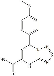 7-[4-(methylthio)phenyl]-4,7-dihydro[1,2,4]triazolo[1,5-a]pyrimidine-5-carboxylic acid Struktur