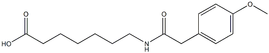 7-{[(4-methoxyphenyl)acetyl]amino}heptanoic acid 化学構造式