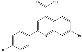 7-bromo-2-(4-hydroxyphenyl)quinoline-4-carboxylic acid 结构式