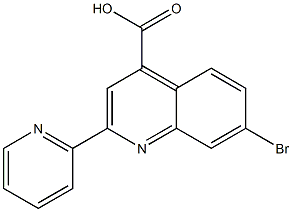 7-bromo-2-pyridin-2-ylquinoline-4-carboxylic acid Structure