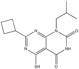 7-cyclobutyl-1-isobutyl-5-mercaptopyrimido[4,5-d]pyrimidine-2,4(1H,3H)-dione Struktur