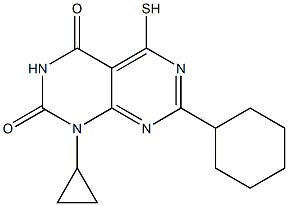 7-cyclohexyl-1-cyclopropyl-5-mercaptopyrimido[4,5-d]pyrimidine-2,4(1H,3H)-dione,,结构式