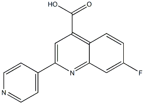 7-fluoro-2-pyridin-4-ylquinoline-4-carboxylic acid Struktur