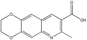 7-methyl-2,3-dihydro[1,4]dioxino[2,3-g]quinoline-8-carboxylic acid,,结构式