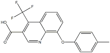 8-(4-methylphenoxy)-4-(trifluoromethyl)quinoline-3-carboxylic acid Structure