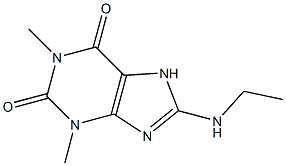 8-(ethylamino)-1,3-dimethyl-2,3,6,7-tetrahydro-1H-purine-2,6-dione,,结构式