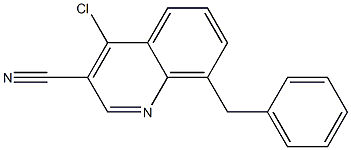 8-benzyl-4-chloroquinoline-3-carbonitrile 化学構造式