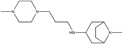 8-methyl-N-[3-(4-methylpiperazin-1-yl)propyl]-8-azabicyclo[3.2.1]octan-3-amine Struktur
