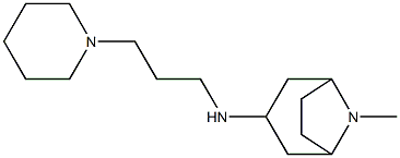 8-methyl-N-[3-(piperidin-1-yl)propyl]-8-azabicyclo[3.2.1]octan-3-amine Struktur