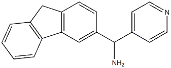 9H-fluoren-3-yl(pyridin-4-yl)methanamine 结构式