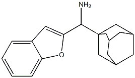 adamantan-1-yl(1-benzofuran-2-yl)methanamine 化学構造式