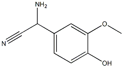 amino(4-hydroxy-3-methoxyphenyl)acetonitrile 结构式