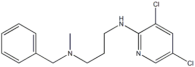 benzyl({3-[(3,5-dichloropyridin-2-yl)amino]propyl})methylamine 化学構造式