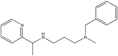 benzyl(methyl)(3-{[1-(pyridin-2-yl)ethyl]amino}propyl)amine Struktur