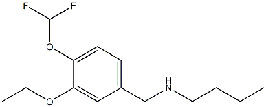 butyl({[4-(difluoromethoxy)-3-ethoxyphenyl]methyl})amine Struktur