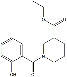 ethyl 1-[(2-hydroxyphenyl)carbonyl]piperidine-3-carboxylate,,结构式