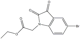 ethyl 2-(5-bromo-2,3-dioxo-2,3-dihydro-1H-indol-1-yl)acetate,,结构式