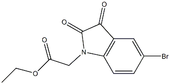 ethyl 2-(5-bromo-2,3-dioxo-2,3-dihydro-1H-indol-1-yl)acetate 结构式