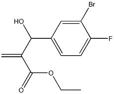 ethyl 2-[(3-bromo-4-fluorophenyl)(hydroxy)methyl]prop-2-enoate 化学構造式