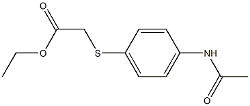 ethyl 2-[(4-acetamidophenyl)sulfanyl]acetate,,结构式