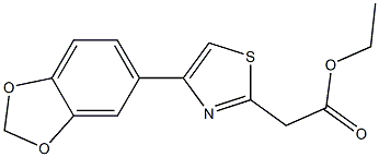 ethyl 2-[4-(2H-1,3-benzodioxol-5-yl)-1,3-thiazol-2-yl]acetate Struktur