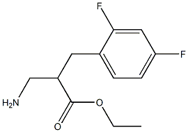 ethyl 3-amino-2-[(2,4-difluorophenyl)methyl]propanoate 化学構造式