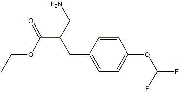 ethyl 3-amino-2-{[4-(difluoromethoxy)phenyl]methyl}propanoate 化学構造式