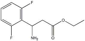 ethyl 3-amino-3-(2,6-difluorophenyl)propanoate 化学構造式