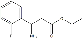 ethyl 3-amino-3-(2-fluorophenyl)propanoate 化学構造式