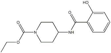 ethyl 4-[(2-hydroxybenzene)amido]piperidine-1-carboxylate,,结构式